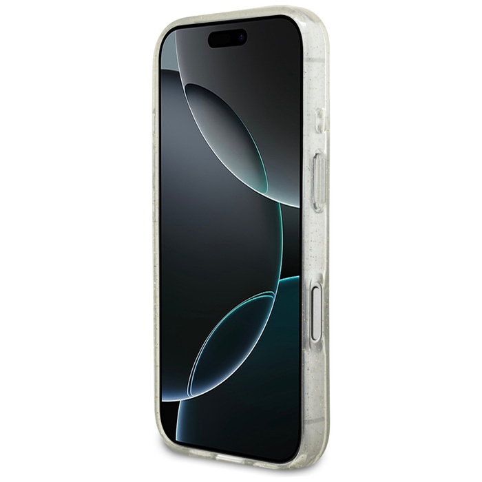 Etui Guess IML Glitter Pearl Strap       MagSafe do iPhone 17 Pro przezroczysty