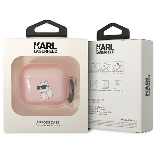 Karl Lagerfeld KLA3HNCHTCP Airpods 3 cover pink/pink Iconic Choupette