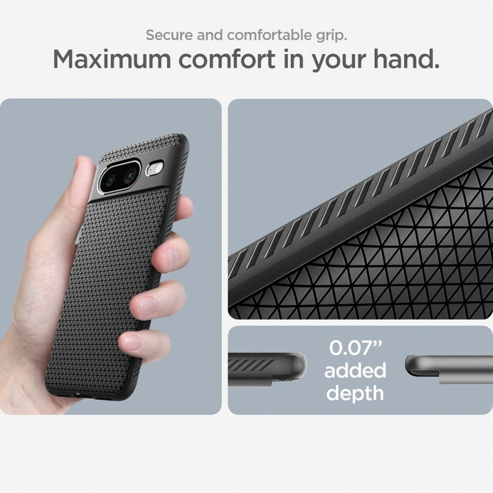 Hülle Spigen Liquid Air MATTE Google Pixel 8 Schwarz Case