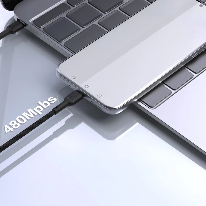 Dudao L9C Max 240W PD USB-C - USB-C Cable 1.2m - Black