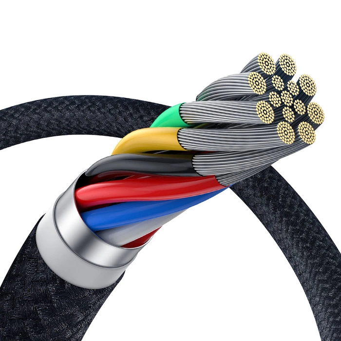 Baseus Crystal Shine CB000089 USB-C / USB-C USB3.2-Kabel 100 W 20 Gbit/s 1,5 m – Schwarz