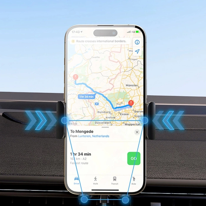 Wozinsky WUMID car holder with 15W inductive charger for dashboard - black