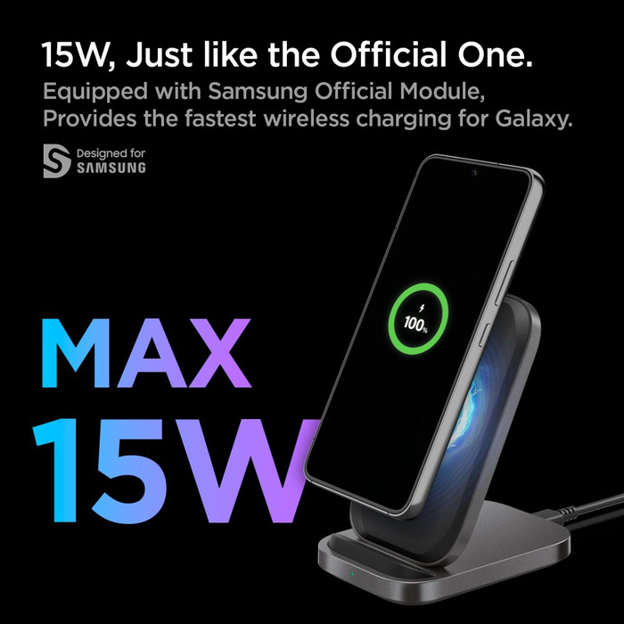 Chargeur Wireless Spigen Pf2102 ARCfield Wireless Charger 15w Black