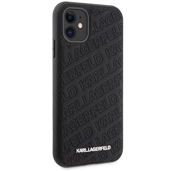 Etui Karl Lagerfeld KLHCN61PQKPMK iPhone 11 / Xr 6.1" czarny/black hardcase Quilted K Pattern Case