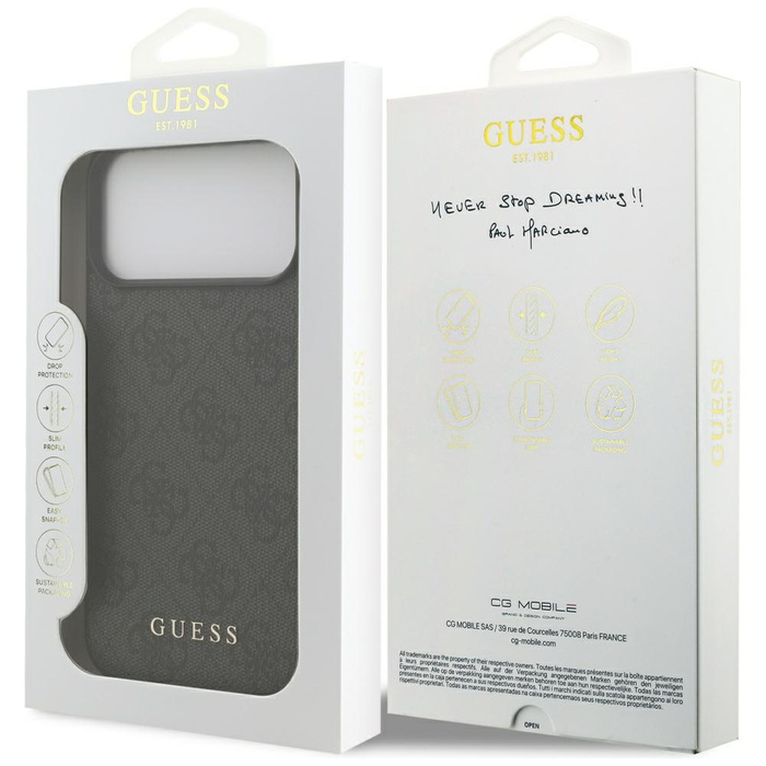 Etui Guess 4G Classic do iPhone 17 Pro   Max czarny