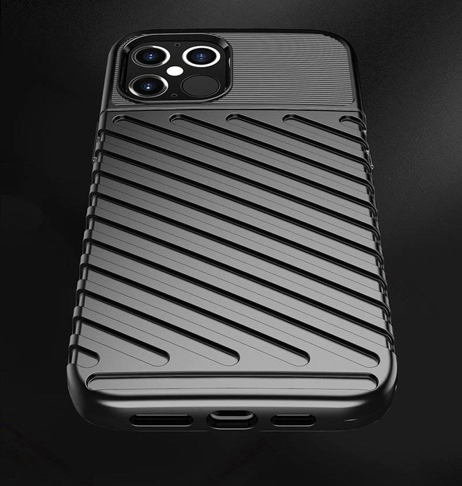 Thunder Case Flexibel Robuste Panzer Handyhülle TPU Schutzhülle für iPhone 12 Pro Max blau