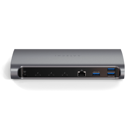 Satechi Thunderbolt 4 Dock - stacja dokująca (1x Thunderbolt 4 host port 96W, 3x Thunderbolt 4 15W, Gigabit ethernet, 3x USB-A 10Gbps, USB-A do ładowania, czytnik kart UHS-II SD, 3,5mm jack) (space gray)