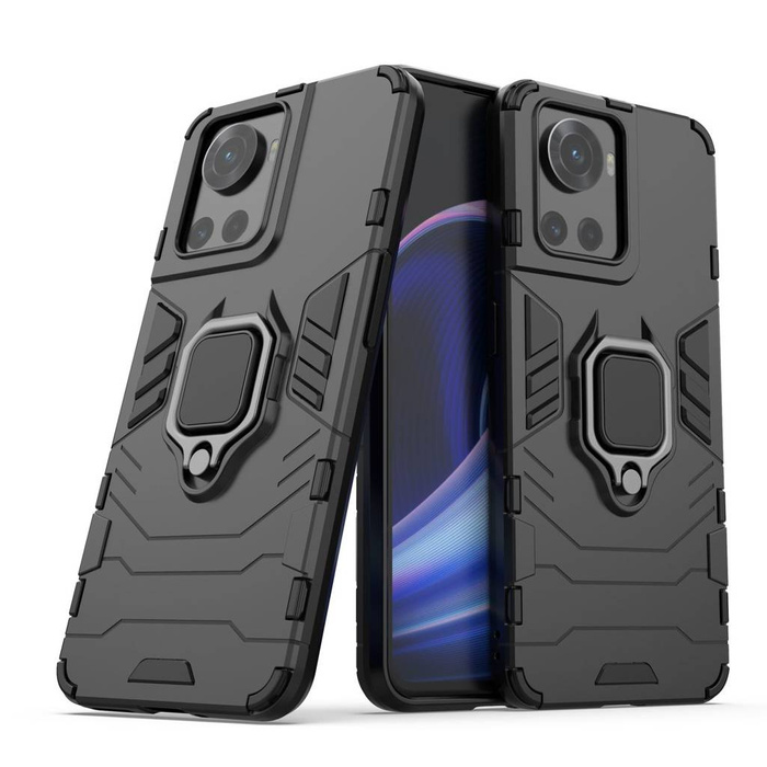Housse hybride blindée Ring Armor + support magnétique pour OnePlus Ace noir