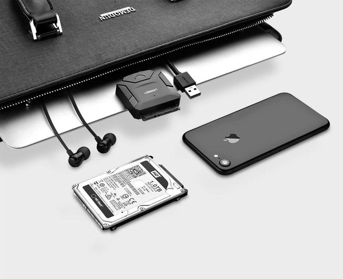 Ugreen adaptér HDD SSD USB 3.0 - SATA čierny (20611)