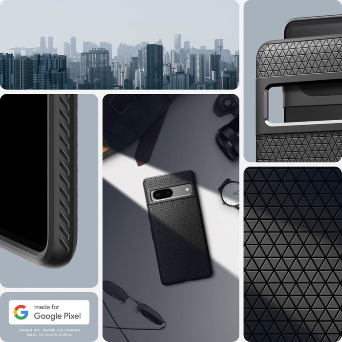 Spigen Liquid Air GOOGLE PIXEL 7 Funda MATTE NEGRO