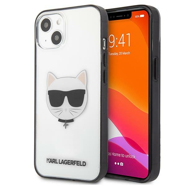 KARL Puzdro Apple iPhone 13 Mini Ikonik Choupette priehľadné Case