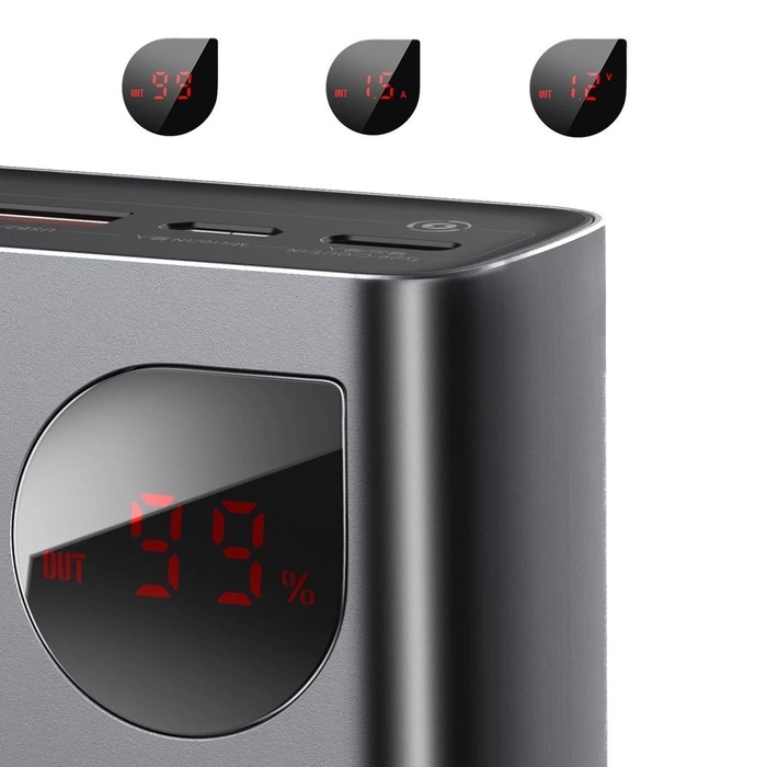 Power banka Baseus Adaman 2x USB / 1x USB Typ C / 1x micro USB 20000mAh 65W Quick Charge 4.0 Power Delivery modrá (PPIMDA-D03)