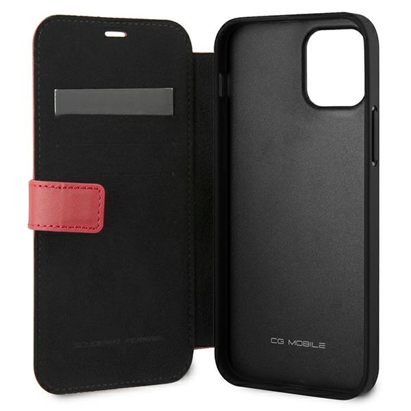 Cover FERRARI Apple iPhone 12 Pro Max Book Off Track Perforato FEOGOFLBKP12LRE Custodia rossa