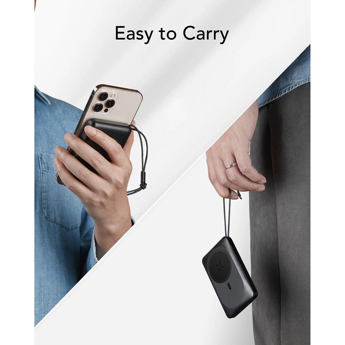 Powerbank zgodny z MagSafe Veger MagOn (VP1151 / W1151) PD QC3.0 2A 20W z ładowaniem indukcyjnym czarny