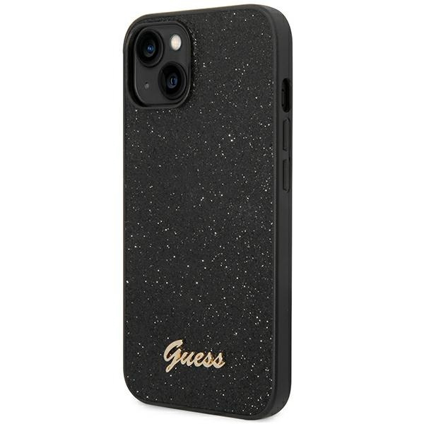 Hülle Guess iPhone 14 Plus 6,7" schwarz/schwarz hart case Glitter Script