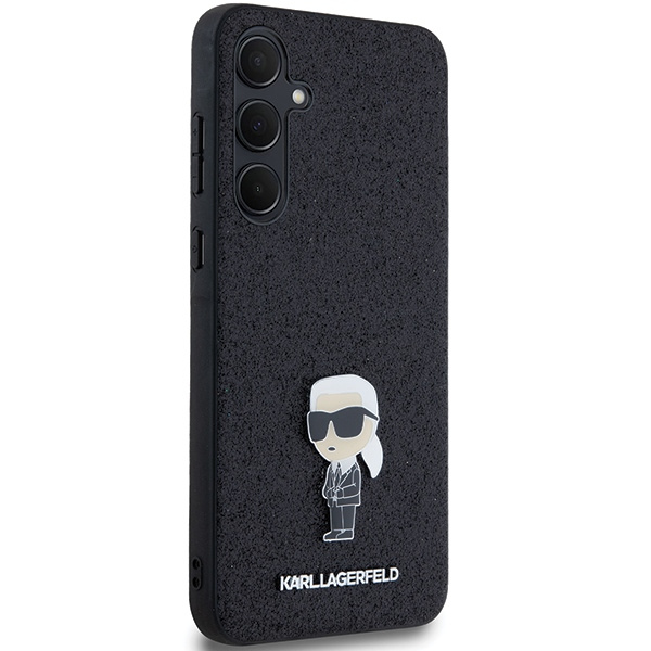 Etui Karl Lagerfeld KLHCSA35GKNPSK A35 A356 czarny/black hardcase Fixed Glitter Ikonik Logo Metal Pin