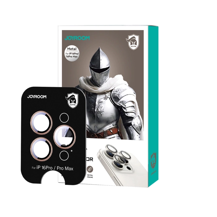 Joyroom JR-MFY0261 Glas-Displayschutzfolie für iPhone 16 Pro/16 Pro Max Linsen - Silber