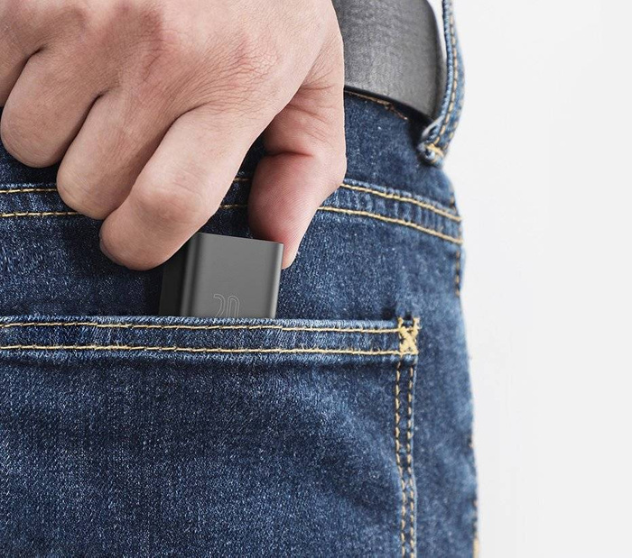 Rychlá nabíječka Baseus Super Si 1C USB Typ C 20W Napájení + USB kabel Typ C - Lightning 1m černý (TZCCSUP-B01)