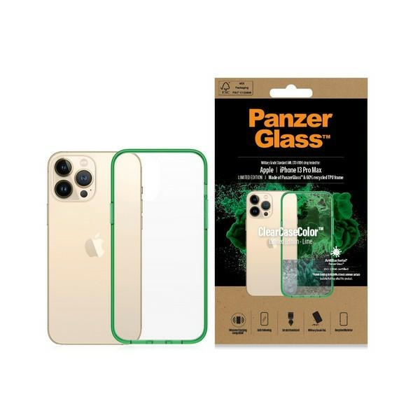 PanzerGlass ClearCase iPhone 13 Pro Max 6.7" Antibakteriell Militärische Qualität Kalk 0344