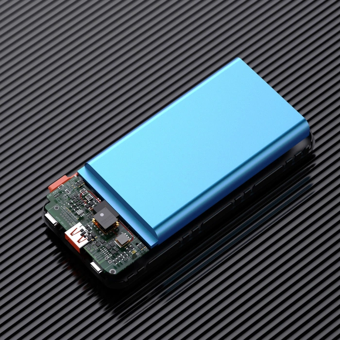 Powerbank Dudao K15Pro 20000mAh 22.5W PD USB-C / USB-A / wbudowane kable Lightning i USB-C - czarny