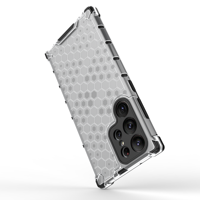 Coque nid d'abeille pour Samsung Galaxy S23 Ultra coque hybride blindée noir