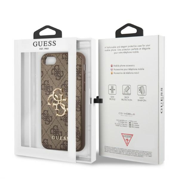 Guess GUHCI84GMGBR iPhone 7/8/SE 2020/2022 hnědá/hnědá hardcase 4G Big Metal Logo