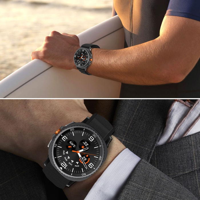 PASEK TECH-PROTECT NYLON PRO SAMSUNG GALAXY WATCH 8 / CLASSIC (40 / 44 / 46 MM) CZARNY