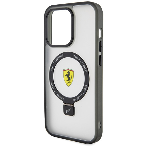 Coque Ferrari FEHMP15XUSCAH iPhone 15 Pro Max 6.7" transparent durcase Ring Stand 2023 Collection MagSafe Case