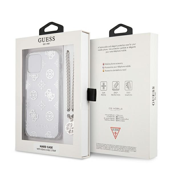 Case Guess GUHCP12LKSPESI iPhone 12 Pro Max 6.7 "silver / silver hardcase Peony Chain Collection CASE