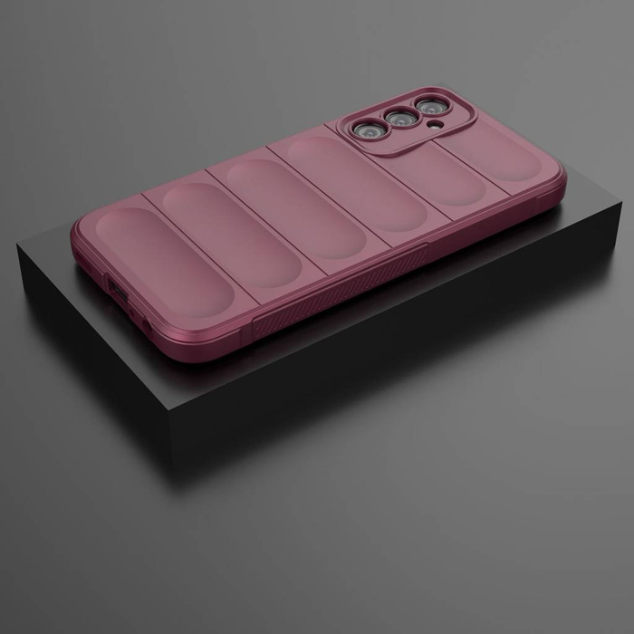 Magic Shield Case für Samsung Galaxy A24 4G flexible gepanzerte Abdeckung Burgund