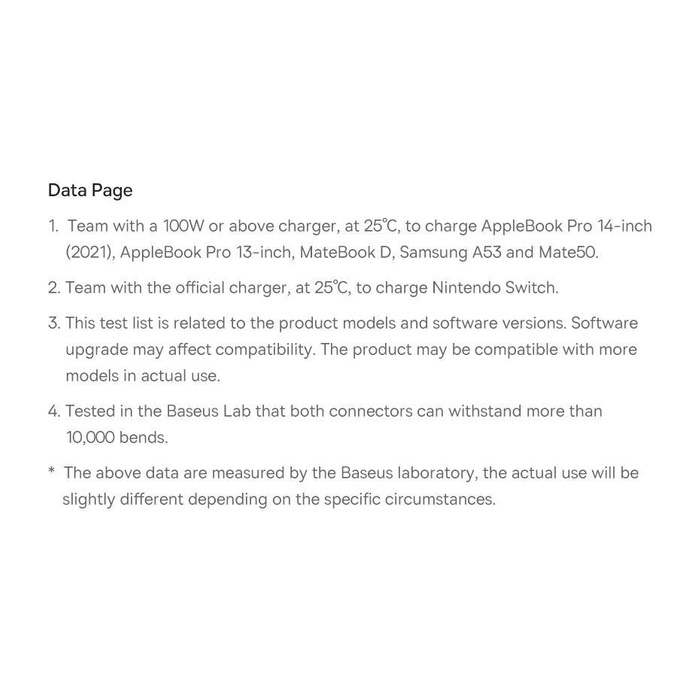 Baseus Flash Series Ⅱ Cable de carga rápida 2 en 1 USB-C - 2xUSB-C 100W 1.5m negro