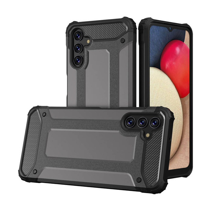 Hybrid Armor Case Cover robusta e resistente per Samsung Galaxy A13 5G nera