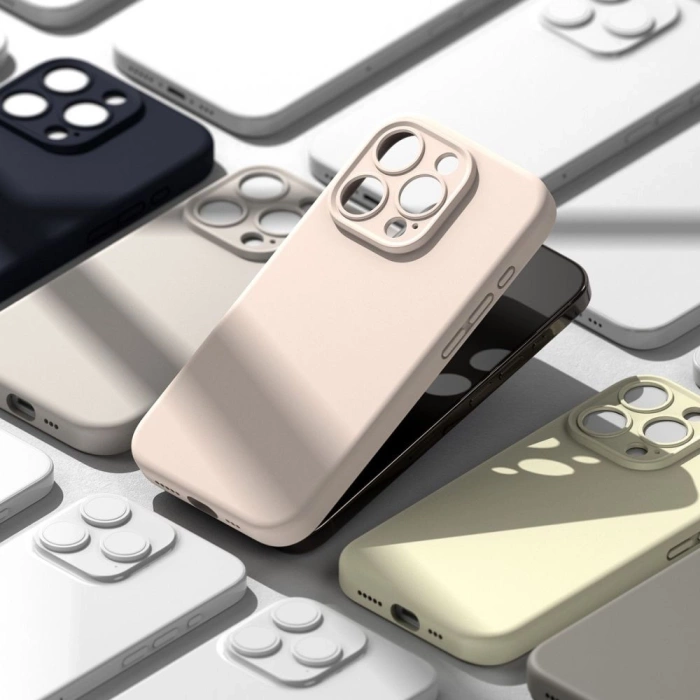 Etui Ringke Silicone Magnetic Magsafe iPhone 15 Pro Pink Sand Case