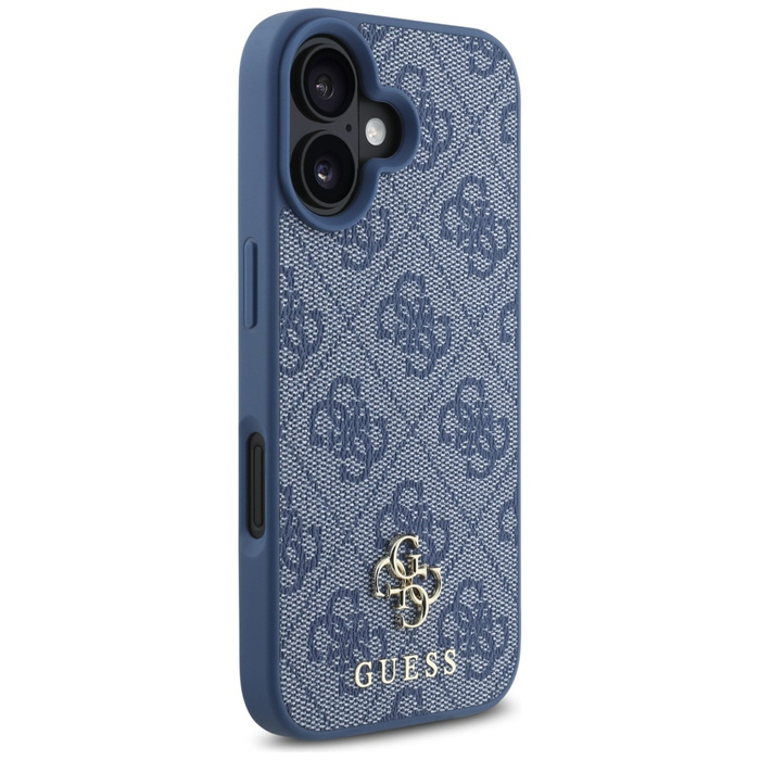 Etui Guess HC PU 4G Small 4G and Classic  do iPhone 16 MagSafe niebieski