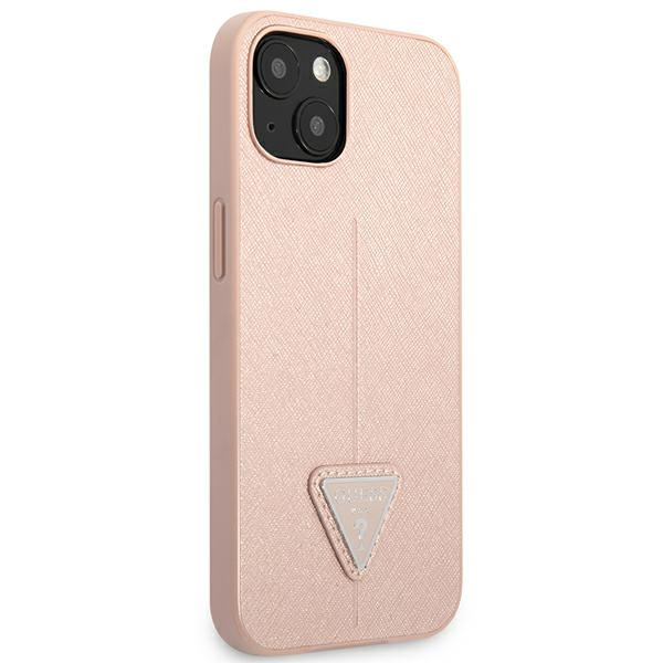 Guess GUHCP14MPSATLP iPhone 14 Plus 6.7" pink/pink hardcase SaffianoTriangle Logo