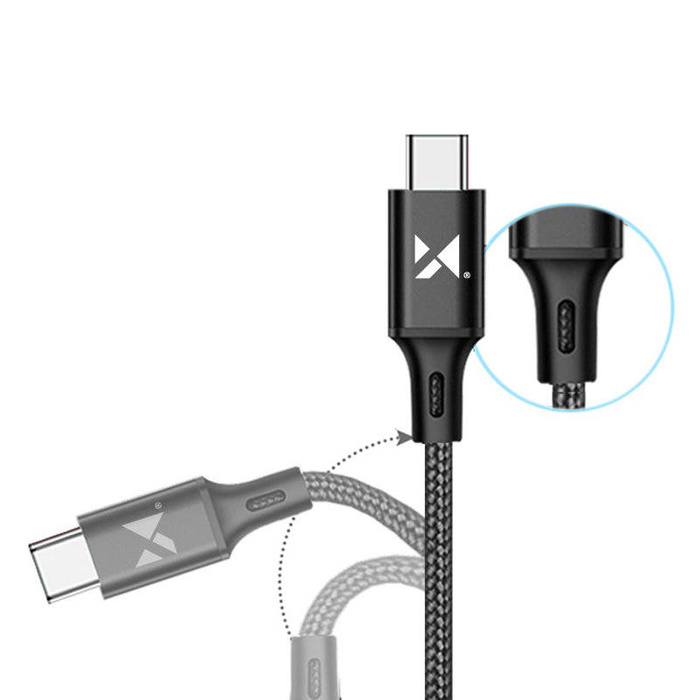 Wozinsky USB Kabel - USB Typ C 2.4A 2m schwarz (WUC-C2B)