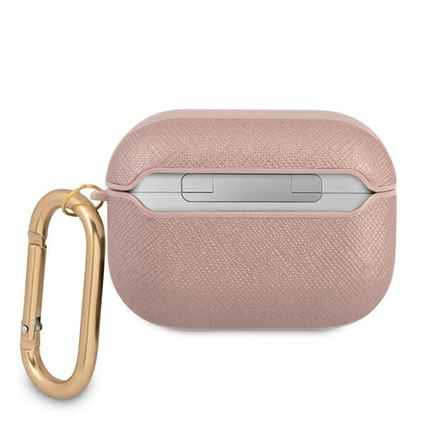 Cover GUESS Apple AirPods Pro Saffiano Script Metal Collection Case rosa