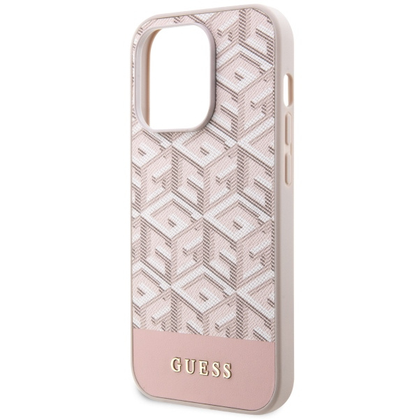 Case Guess GUHMP14XHGCFSEP iPhone 14 Pro Max 6.7" pink/pink hard case GCube Stripes MagSafe Case