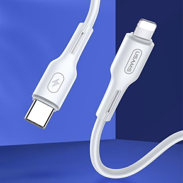 Kábel USAMS USB-C Apple Lightining U43 30W PD 1,2 m biela