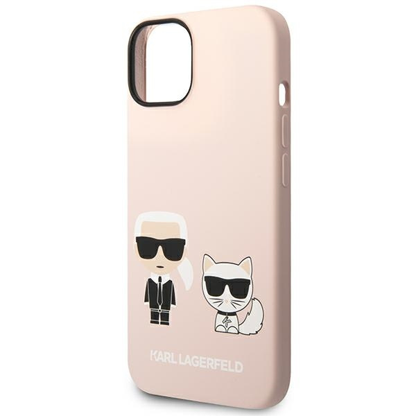 Karl Lagerfeld KLHMP14MSSKCI iPhone 14 Plus 6,7" hartcase hellrosa/hellrosa Silikon Karl & Choupette MagSafe