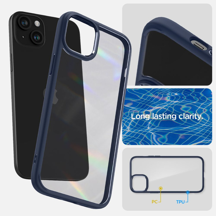 Coque Spigen Ultra Hybrid iPhone 15 Bleu marine