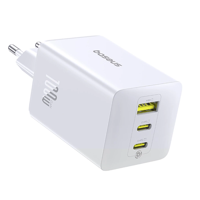Baseus EnerFill FE11 2 x USB-C / USB-A 100W Wall Charger - White