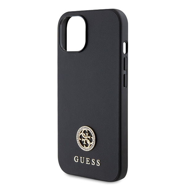 Hülle Guess GUHCP15MPS4DGPK iPhone 15 Plus 6.7" schwarz/schwarz hartcase Strass Metall Logo Case
