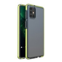 Spring Case clear TPU gel protective cover with colorful frame for Samsung Galaxy M51 yellow