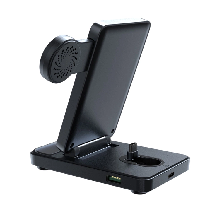 Joyroom JR-WQS01 Samsung Galaxy USB-C 4v1 nabíjecí stanice skládací - černá