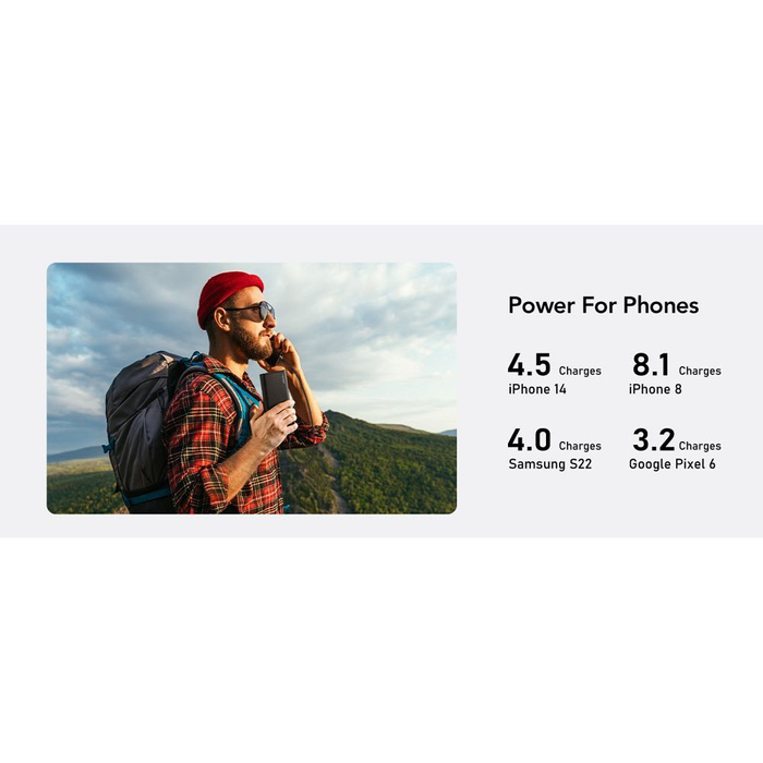 Powerbank Veger TCE130 (W2503) PD 130W 25000 mAh z wbudowanymi kablami Typ C / Lightning czarny