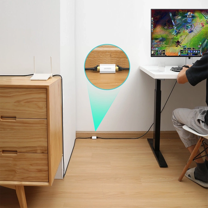 Ugreen NW116 síťový konektor RJ45 - bílý