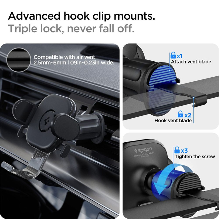 Mount Spigen Uts12 Onetap Universal Vent Car Mount Black