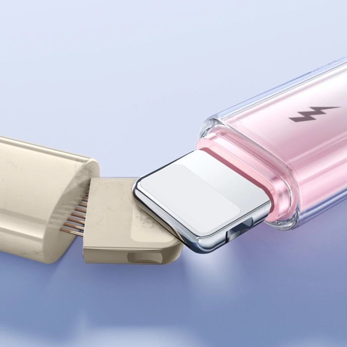 Joyroom S-A42 Crystal-Clear Series 3A USB-A - Lightning cable 1.2m - white