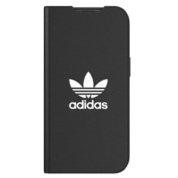 Hülle ADIDAS Apple iPhone 13 Booklet Basic Schwarz Weiß Case